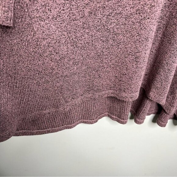 Lane Bryant Womens Size 22/24 Pink Space Dye Top Lace Up High Low Knit Stretch - Picture 6 of 7